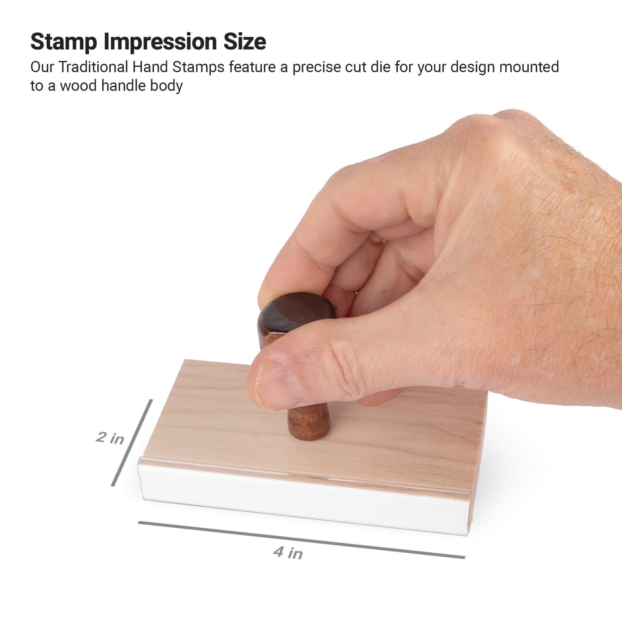 Wood handle stamp size guide Wood handle stamp size guide