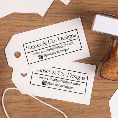 Traditional 3/4" x 2" Hand Stamp - alternate view