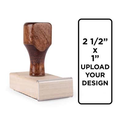 Custom 2 1/2" x 1" Hand Stamp