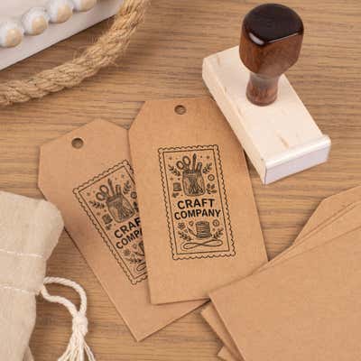 Traditional 2" x 1" Hand Stamp - alternate view