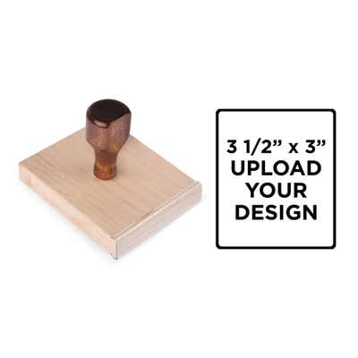 Wooded  3 1/2" x 3" Hand Stamp