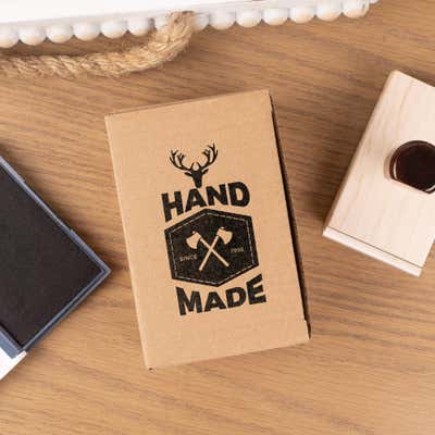 Traditional 3" x 2" Hand Stamp - alternate view