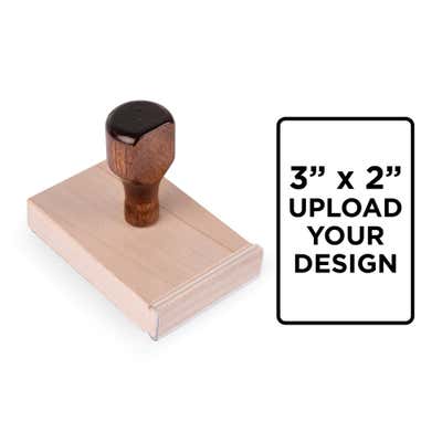 Custom  3" x 2"  Rubber Hand Stamp