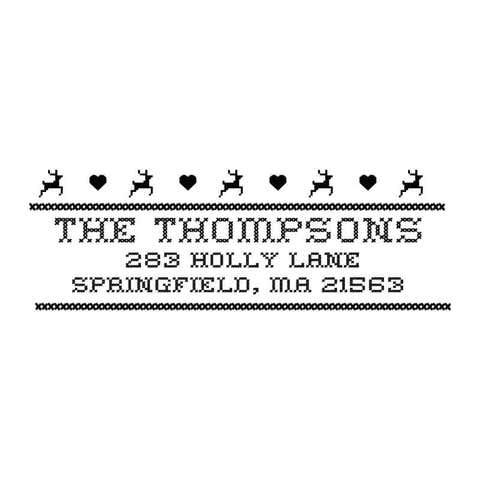 Christmas Sweater 2.5" Holiday Return Address Stamp