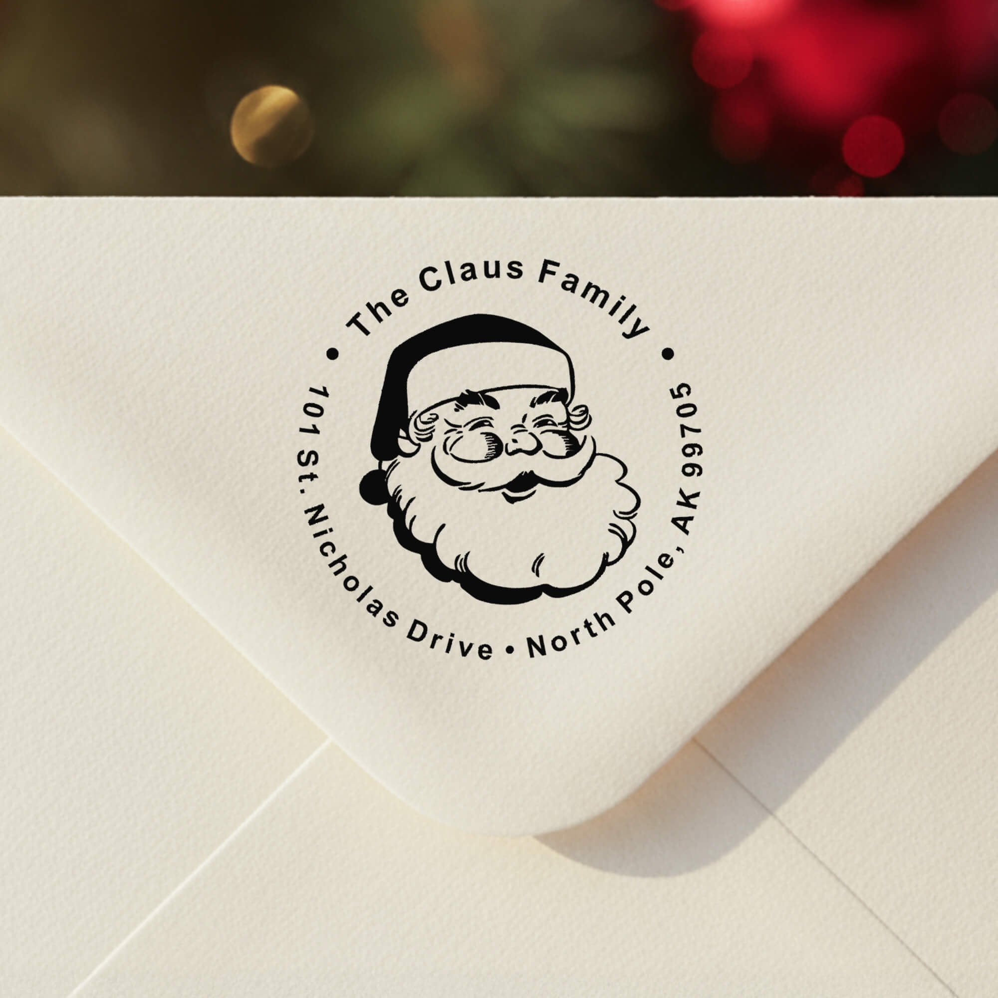 Classic Santa Custom Return Address Stamp
