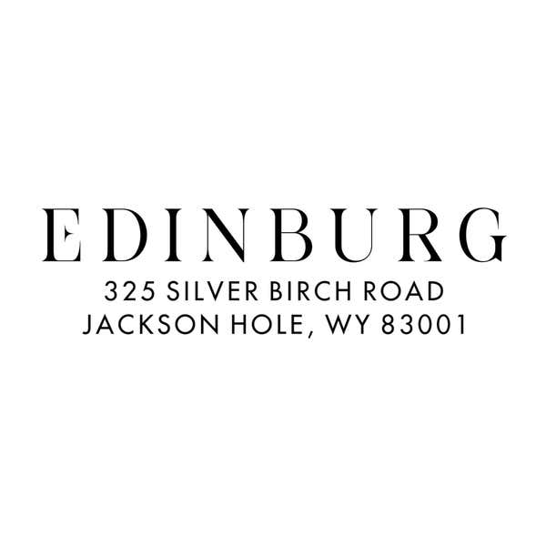 Edinburg Classic Address Stamp