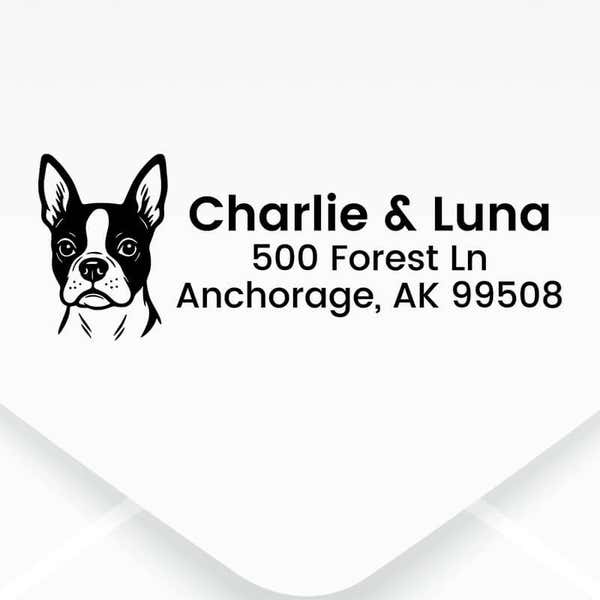 Dog Address stamp 