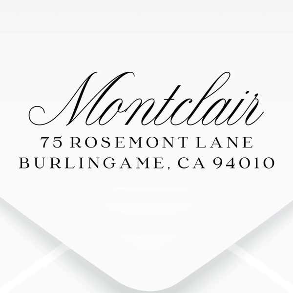 Formal Calligraphy Address Stamp