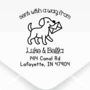Happy Dog Custom Return Address Stamp