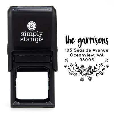 The Garrisons Floral Address Stamp - alternate view