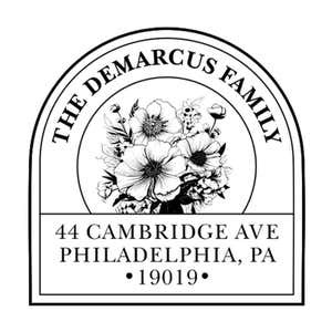 Floral Envelope Stamp