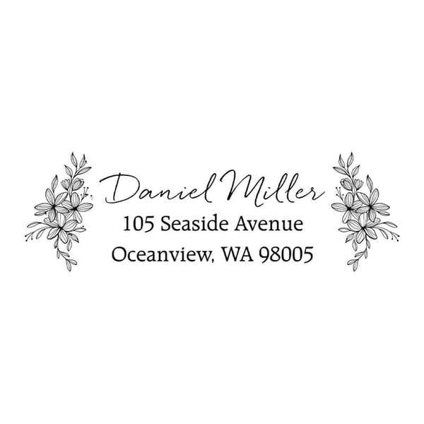 Classic Floral Address Stamp