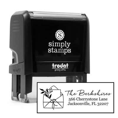 Botanical Envelope Address Stamp - alternate view