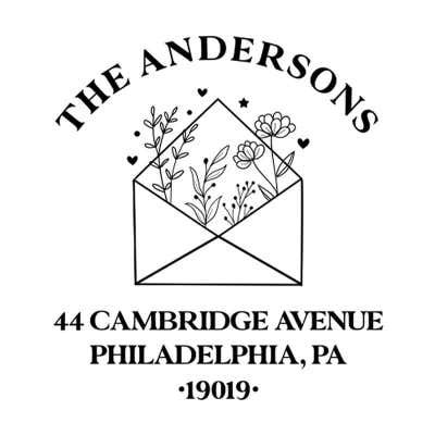 Garden Envelope Return Address Stamp - alternate view