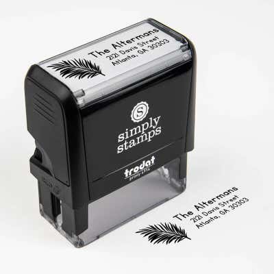 Custom Palm Leaf Address Stamp - alternate view
