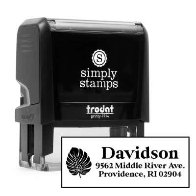 Monstera Leaf Address Stamp - alternate view