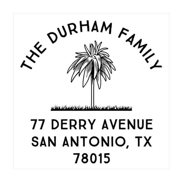 Palm Tree Address Stamp
