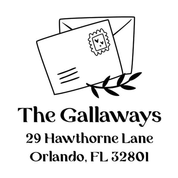 Postmarked Envelope Address Stamp
