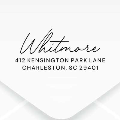 Duncan Script Address Stamp