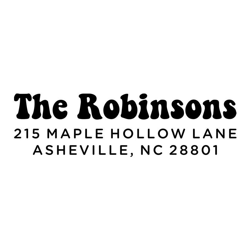 Bold Family Name Address Stamp