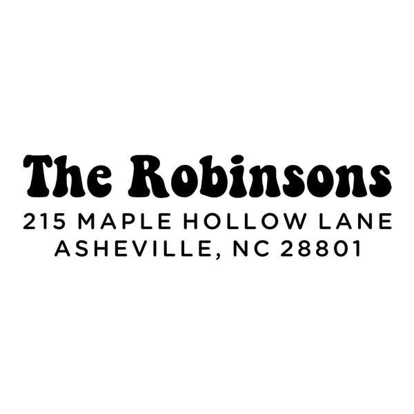 Bold Family Name Address Stamp
