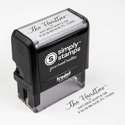 Monterey Script Return Address Stamp - alternate view