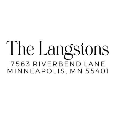 Classic Last Name Address Stamp - alternate view