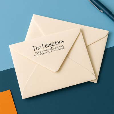Classic Last Name Address Stamp - alternate view