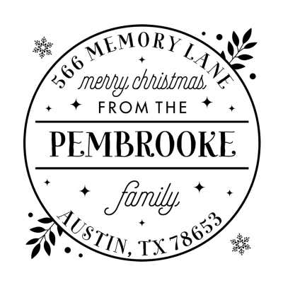 Family Circle Christmas Address Stamp | Simply Stamps