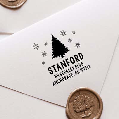 Winter Wonderland Return Address Stamp - alternate view