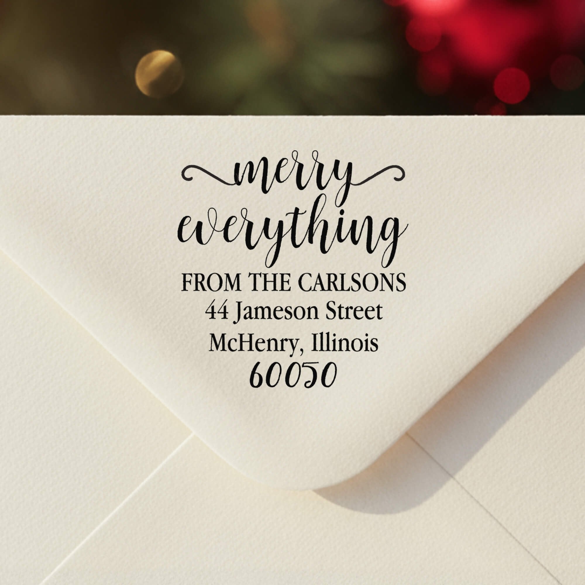 Merry Everything Holiday Address Stamp