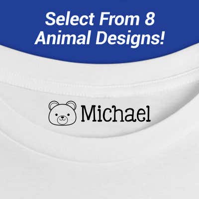 Custom Name Stamp for Clothes - Select Your Animal
