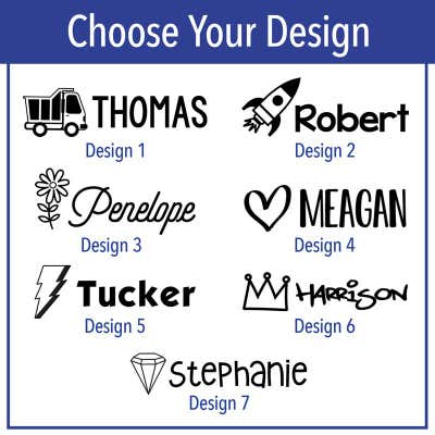 Custom Name Stamp for Clothes - Select Your Icon - alternate view
