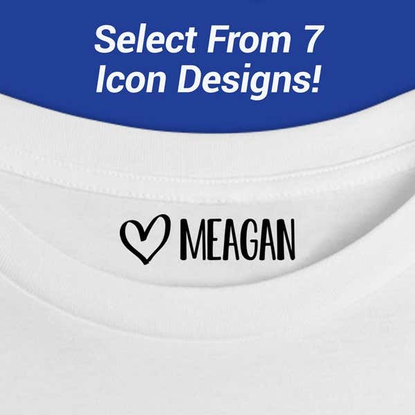 Custom Name Stamp for Clothes - Select Your Icon