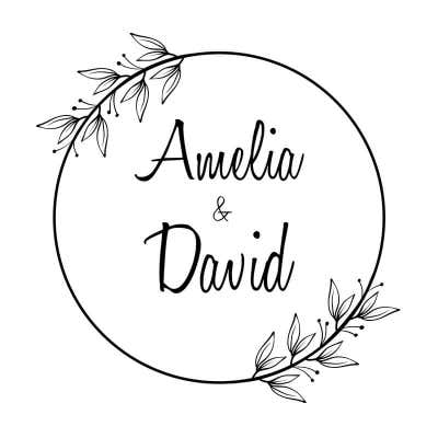 Botanical Script Wedding Embosser – Custom Circular Laurel Design - alternate view