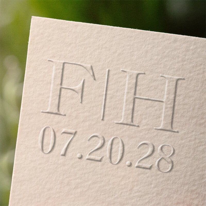 Impression of the Initials & Wedding Date Embosser