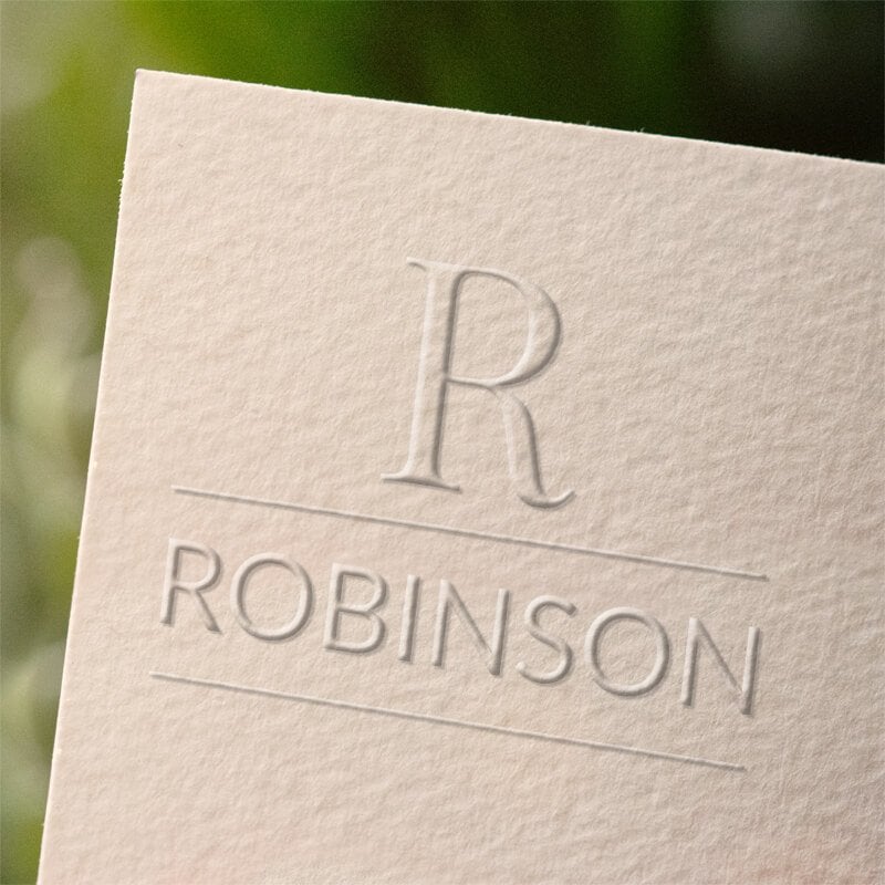 Example of the Initial & Last Name Wedding Embosser 