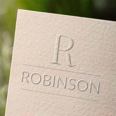 Example of the Initial & Last Name Wedding Embosser 