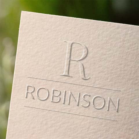Initial & Last Name Wedding Embosser – Modern Minimalist Design