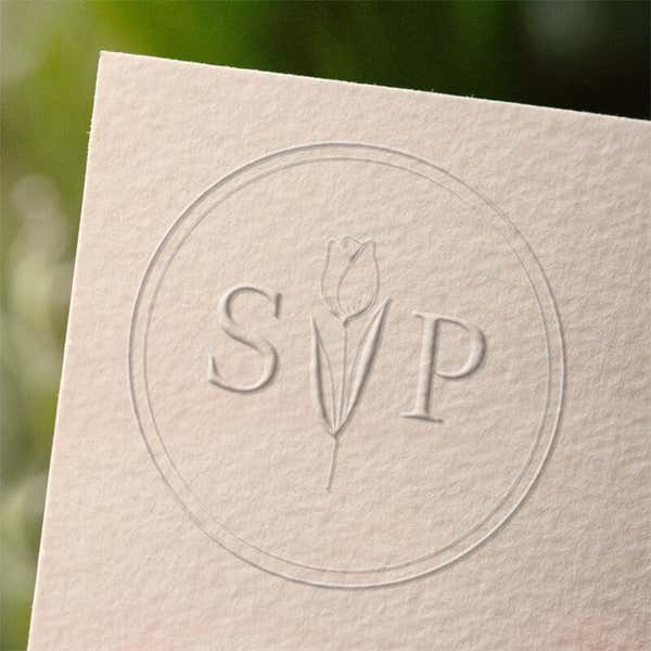 Custom Initials Tulip Monogram Embosser
