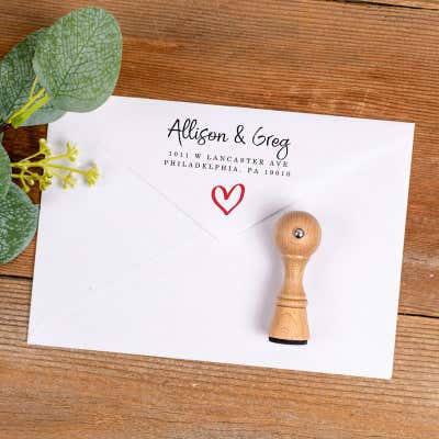 Outlined Heart Envelope Accent Craft Stamp - alternate view