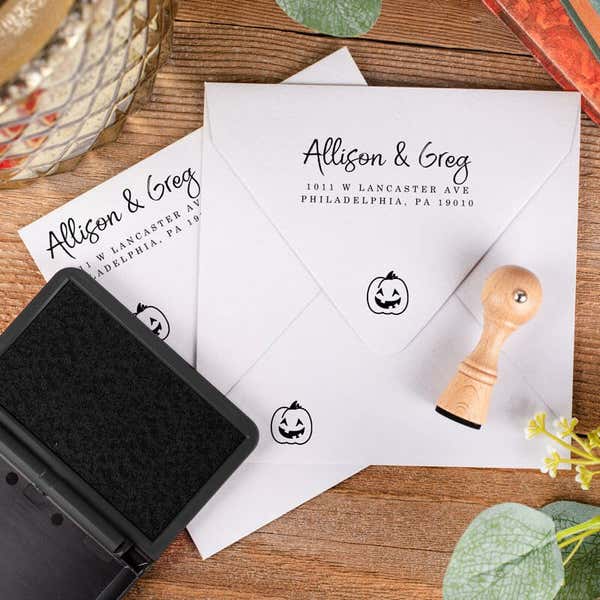 Pumpkin Envelope Craft Stamp