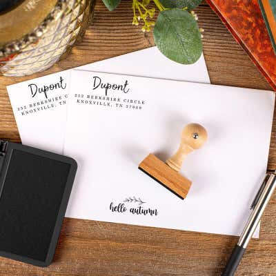 Hello Autumn Envelope Craft Stamp - alternate view
