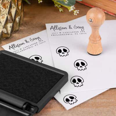 Skull Envelope Craft Stamp - alternate view