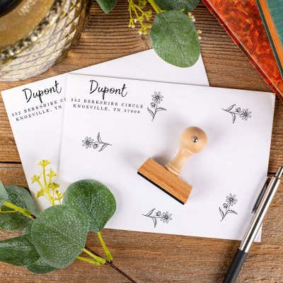 Daisy Flower Envelope Accent Craft Stamp - alternate view