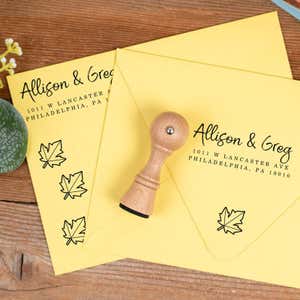 Maple Leaf Envelope Craft Stamp