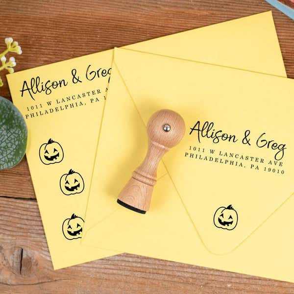 Pumpkin Envelope Craft Stamp