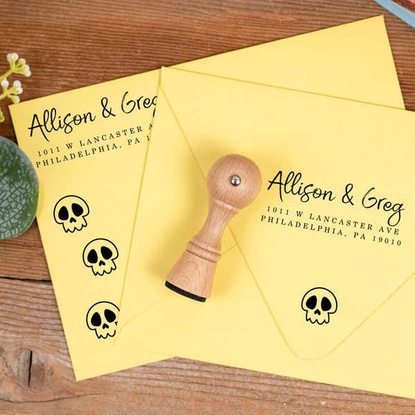 Skull Envelope Craft Stamp