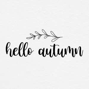 Hello Autumn Envelope Craft Stamp