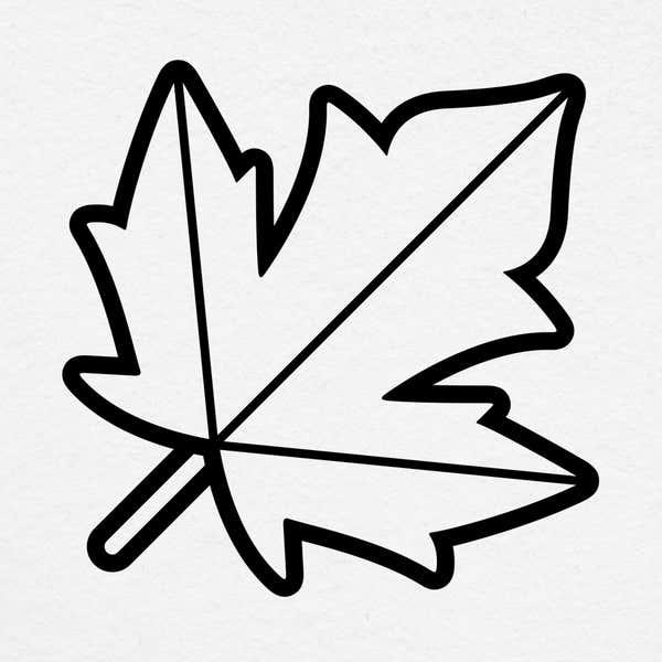 Maple Leaf Envelope Craft Stamp
